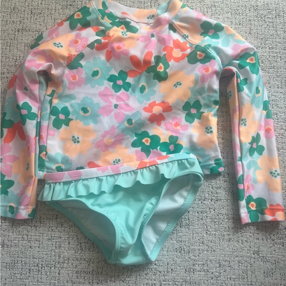 Wonder Nation Floral Rashguard Set - Multicolor - Picture 1 of 1